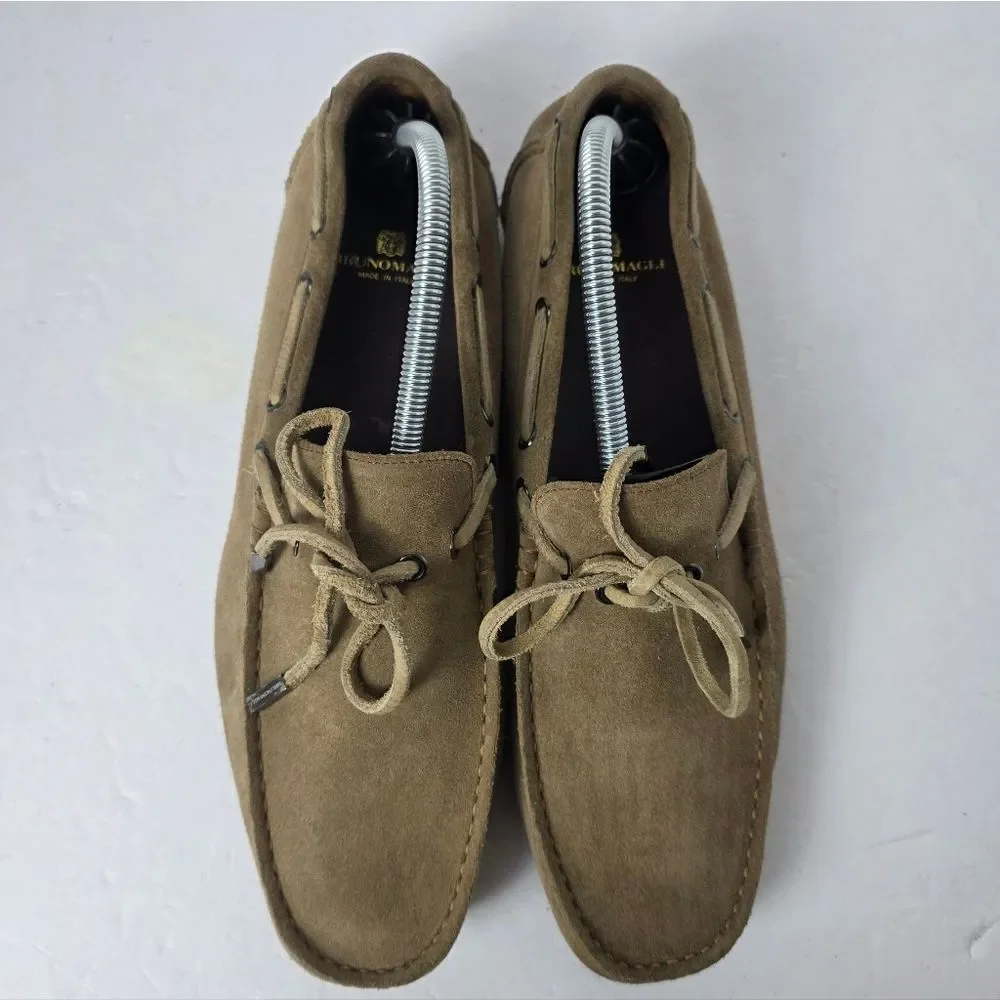 Bruno Magli Morotta Slip On Loafers Suede Mens Sand Size 10.5
